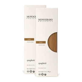Monograno Felicetti Farro Spaghetti Pasta Italian Organic Non-GMO 17.6oz (500g) 2 Pack
