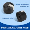 SafBbcue Grill Knobs Replacement, Black, 2-Pack, Metal, For Blackstone 17/22/28/36