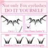 7 Pairs Clear Band False Eyelashes, Cat Eye, Natural Artificial