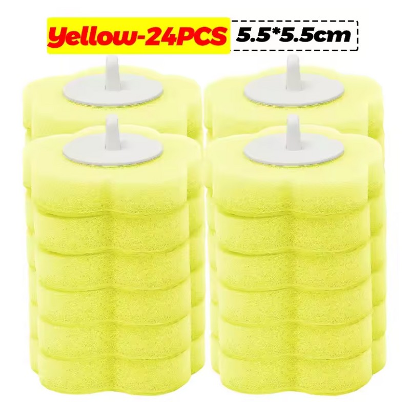 Disposable Toilet Brush Replacement Heads for Bathroom Cleaning – Foam