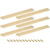 sourcing map Cabinet Finger Edge Pull, 6pcs 300mm/11.81 Aluminum Alloy