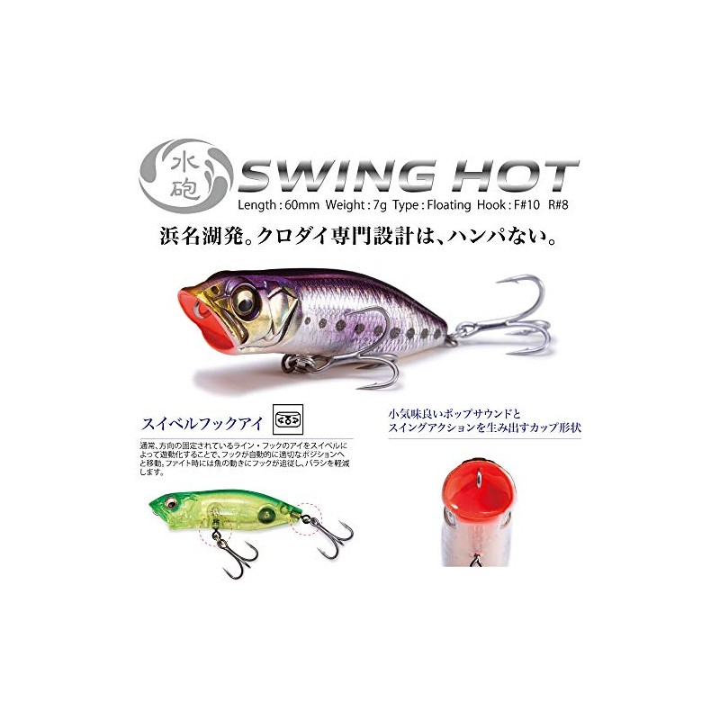 Megabass SWING HOT GP See-Through Watermelon Lure, Water Cannon