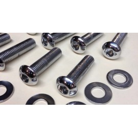 diycycleparts 12 Harley Heritage Softail Classic FLSTC 2004 Chrome Rear Fender Strut Bolts 613