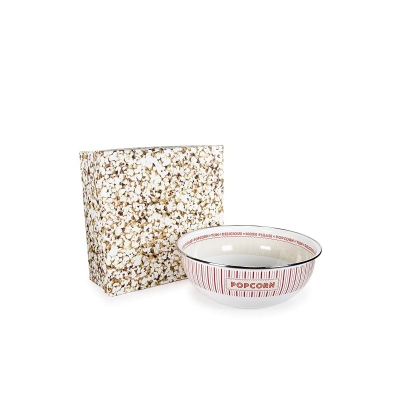Golden Rabbit Enamelware - Popcorn Gift Bowl (Showtime)