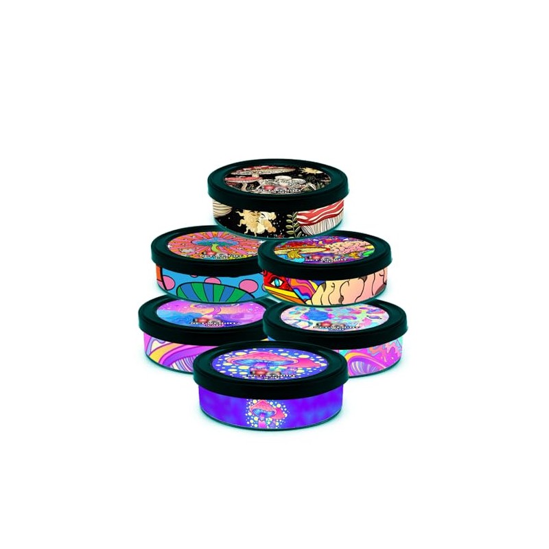 Malisseladi Self-Seal Cali Tin Can with Ring Lid and Labels