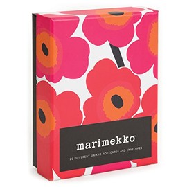 Notas Marimekko: 20 tarjetas y sobres Unikko diferentes