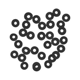 Mandala Crafts 8mm Black Polymer Clay Beads Kit for Friendship Bracelets - 1500 Black Heishi Beads Disc Beads for Jewelry Making Round Spacers - Flat Beads for Bracelets Making