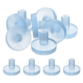 uxcell 16Pcs Glass Table Top Bumpers with Stem, 12mm/0.47Inch Clear Rubber Bumper Grippers Anti Collision Slip Glass Table Spacers for Patio Table Cabinet Furniture (Fits 1/2Inch Hole)