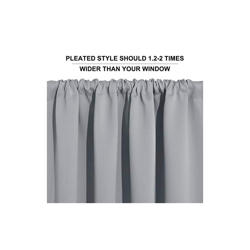 RYB HOME - Cortinas opacas para ventanas pequeñas, con aislamiento