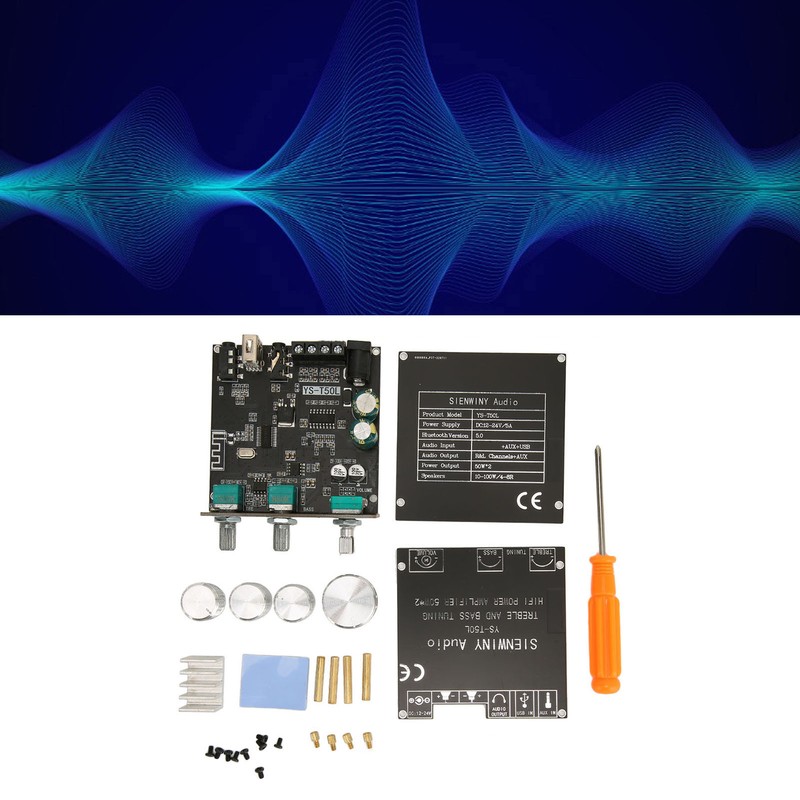 Sound Amplifier Board Bluetooth 5.0 Dual Channel Multiple Protection HiFi