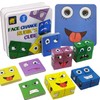 Expression Wooden Cube Puzzle, Colourful Rubik's Cube Building Block Toy