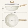 GiPP Ceramic Nonstick Deep Frying Pan Skillet, 12" Saute Pan