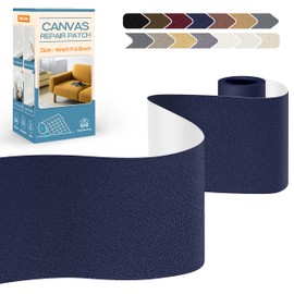 KING MOUNTAIN Canvas Repair Tape,Outdoor Gear Patch, 4×63 Inches,Waterproof,Self-Adhesive for Repairing Boat Covers,Sun Shades,Sofas,Tents,Lounge Chairs,Awnings (Dark Blue)