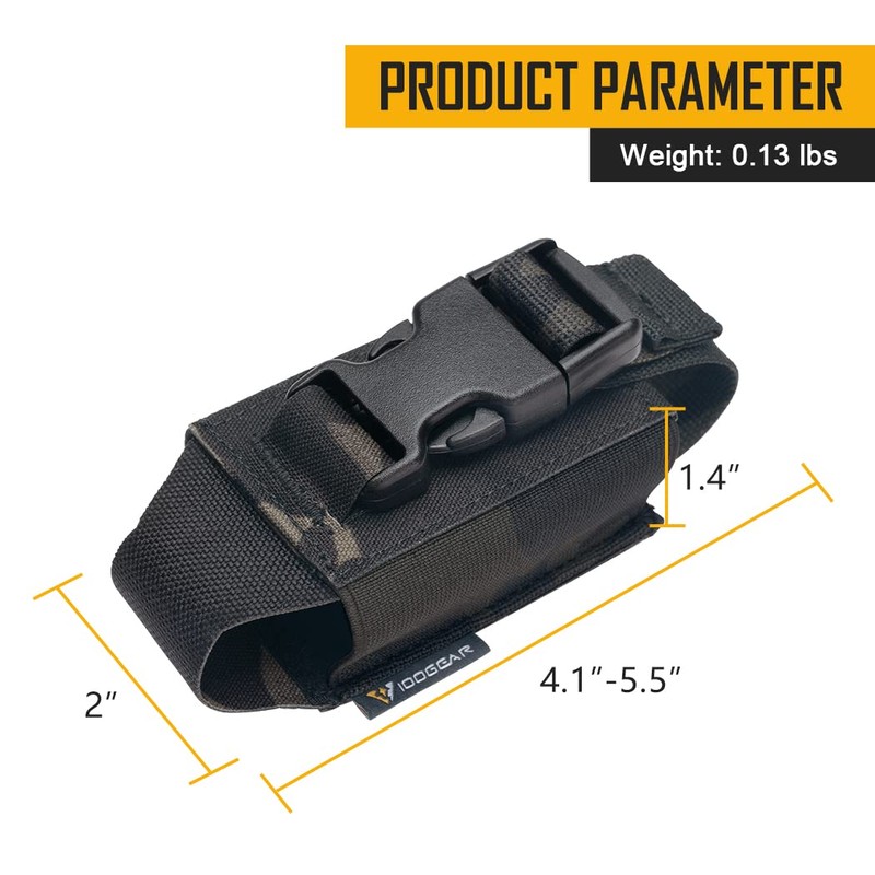 IDOGEAR Tactical Flashlight Holder Molle flashbang Pouch Magazine Pouch Multi-Purpose