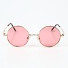 What Say Circle Gold Frame Color Lens Sunglasses 14 Colors
