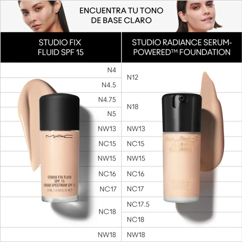 Base Sérum MAC Studio Radiance Serum-Powered NC40 Luminoso Hidratante 30ml