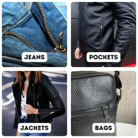 7 inch Metal Zipper Black 7” Gold Brass Metal Heavy Duty Zippers Non Separating Sewing Zipper Craft Zippers