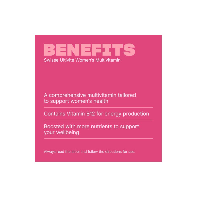 Swisse Ultivite Women's Multivitamin 60 Tablets