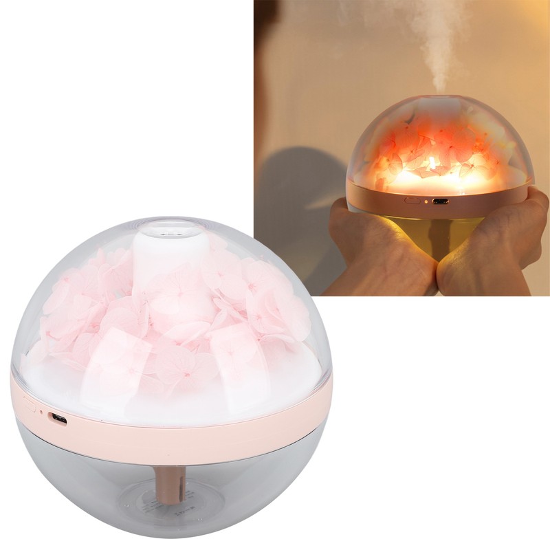 Essential Oil Diffuser Mini LED 270ml Pink Eternal Flower Aroma