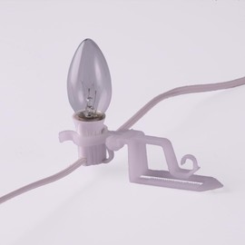 NIOSTA C9 Christmas Lights Clip,Rotatable,for Gutter,Shingle,Wood Railing and Fence Clip,100 Pack,White