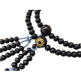 Soka Gakkai Prayer Beads (Mala Beads) with Hachiba Mark (Paulownia Box)