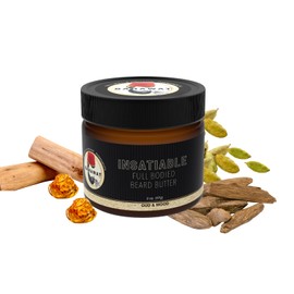 BAHAWAT Beard Butter for Men Leave-in Conditioner - Oud & Sandalwood - Strengthen, Soften & Moisturize – Made in USA with 11 Organic, Natural Ingredients | The Best Beard Butter - 2 oz.