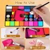 Alaoo Body Painting, 42 Colori Truccabimbi Kit, Solubile in Acqua