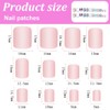 PEXIVOZ Pack of 24 Cute Fake Nails with Pattern, Artificial