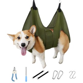 Mklhgty Dog Grooming Hammock for Trimming Nails and Ear/Eye Care, Sling for Grooming with Nail Clipperse