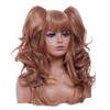 Rugelyss Long Wavy Light Brown Pigtail Wigs for Women with