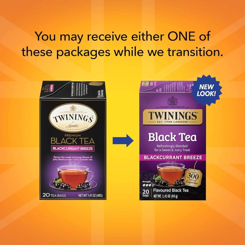 Twinings 3 Pack - Twinings Blackcurrant Breeze Black Tea -