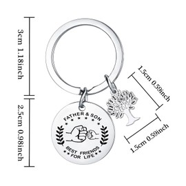 Dad Keychain Gifts Father's Day Gift For Dad Gifts From Son Fathers Gifts Birthday Thanksgiving Day Gifts For Daddy Father Son Best Friends For Life Gifts