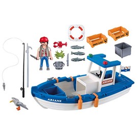 Playmobil 5131 Fishing Boat, Fun Imaginative Role-Play, PlaySets Suitable for Children Ages 4+