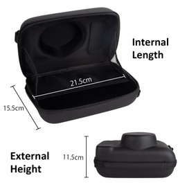 MUZIRI KINOKOO Protective Case for Instax Wide 400/210/300 Lomo'Instant Wide Camera, EVA Hard Shell Case Organizer Bag for Wide 400 210 300 LOMO Camera with Adjustable Shoulder Strap - Black