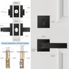 Probrico Matte Black Exterior Door Locksets with Deadbolt,Front Door Entry