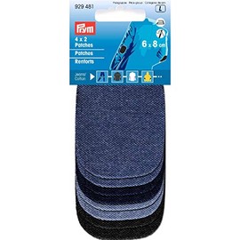Prym Assorted Iron and Sew on Mini Jean Patches, Denim, Blue, 9.3 x 5.7 x 0.7 cm