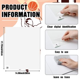 Drydiet 300 Pcs Basketball Sticky Adhesive Mat Replacement Sheets Clean Grip Tacky Floor Mats Replacement Sheet Courtside Basketball Court Accessory for Remove Dust Dirt from Shoe