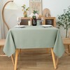 Biscaynebay Square Tablecloth 90x90 Inch-Sage Card Fabric Table Cover-Small Folding