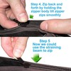 Replacement Zipper Pull - 12pcs, Black Universal Instant Fix Repair