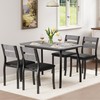 GarveeHome Dining Table Set for 4, 5 Piece Metal Frame