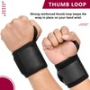 EVO Fitness Pair of 18” Deep Black Weight Lifting Wrist