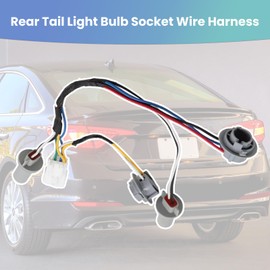 Tail Lamp Holder and Wiring Harness Compatible with Hyundai Sonata 2011 2012 2013 2014, Exterior, Rear Replace OEM 92450-3Q000 92450 3q000