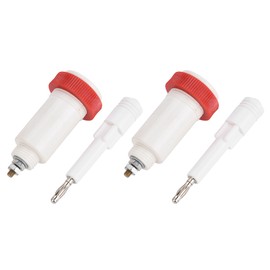 White and Red Banana Cross Jack High Voltage Connectors Plugs & Sockets