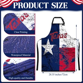 Teenyyou Texas Souvenirs Gifts Texas Kitchen Set Include 1 Texas Apron 4 Bluebonnets Kitchen Towels 2 Wooden Spoons Texas Kitchen Decorations Texas Gifts for Women Housewarming Gift Family Reunion