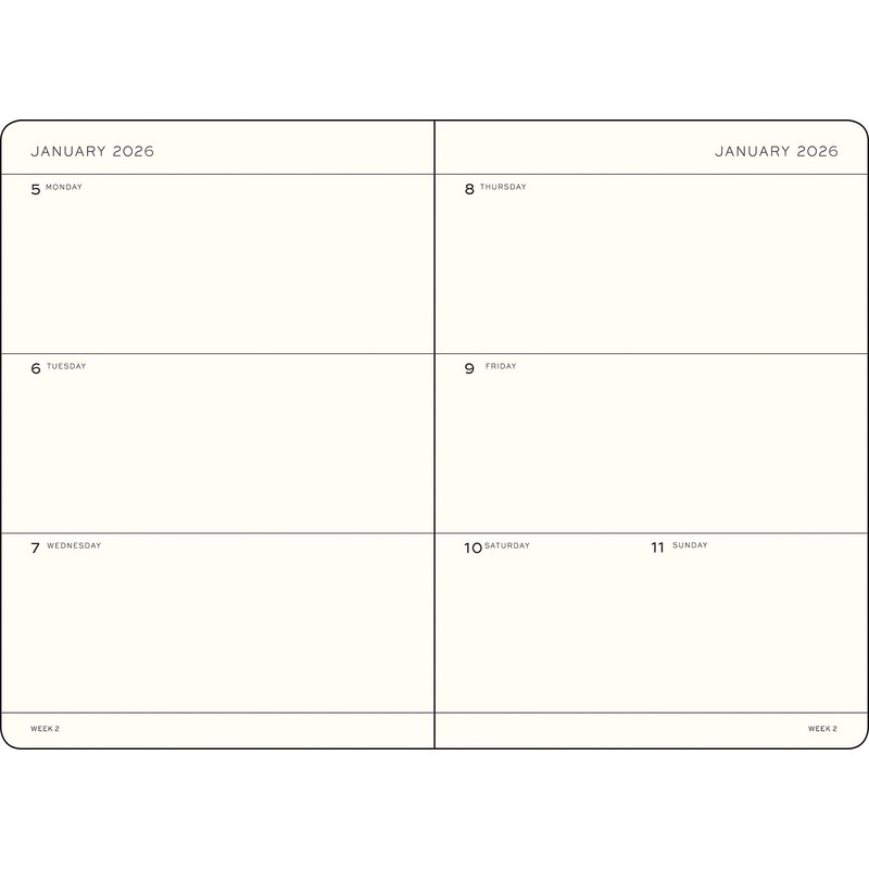 LEUCHTTURM1917 - Weekly Planner Hardcover Medium (A5), 18-month, Jul. 2025