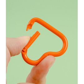 Heart Carabiner 6PCS, Multi-Functional Aluminum Carabiner Clip for Gym, Dog Leash & Outdoor Travel, 6 Colors