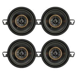 KICKER 3.5" 100 Watt Peak Power 4-Ohm 2-Way Thin-Mount Car Audio Speakers (Qty 4)