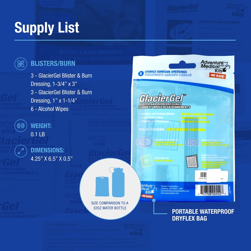 Adventure Medical Kits GlacierGel Blister and Burn Dressing - (Pack