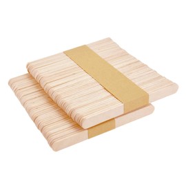 DFsucces Wooden Sticks Muddler Ice Sticks, Wooden Ice Sticks, Handmade, DIY Materials, For Making Various Arts and Works, Set of 100 (Wood Color - 4.5 x 0.4 inches (11.5 x 1 cm)