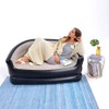 Yosogo Folding Portable Inflatable Double Sofa, Lazy Flocking Two-Seater Lounge